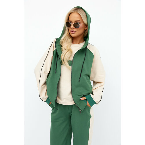 фото Костюм ebo, размер 48, зеленый, бежевый