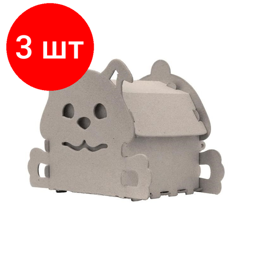 Комплект 3 наб, Набор для творчества сборный картонный домик для раскрашивания, Собачка детский городок igragrad клубный домик 3