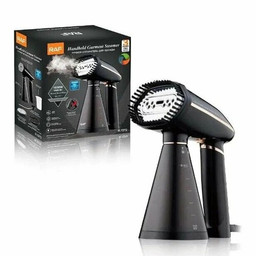 Ручной эффективный отпариватель от бренда RAF 1272 с вертикальной и горизонтальной функцией отпаривания мощность 160 Вт Выполнен в чёрном цвете 329900₽