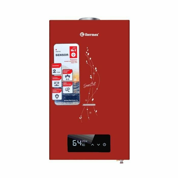 Водонагреватель проточный газовый Thermex S 20 MD Art Red