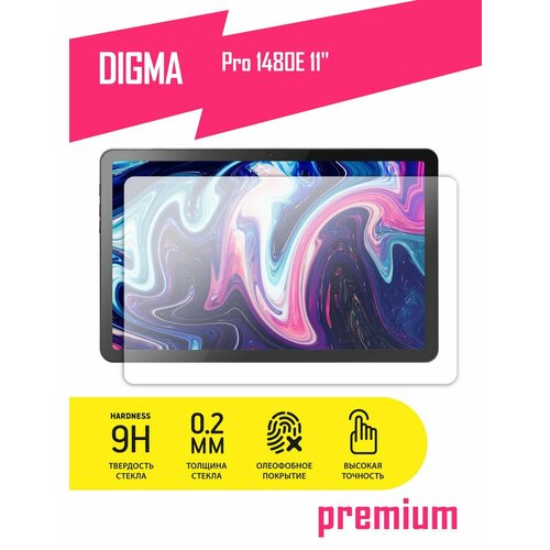 Защитное стекло на планшет Digma Pro 1480E 11, Дигма Про 1480Е гибридное (гибкое стекло), AKSPro защитное стекло на планшет teclast m40 pro edition 10 1 текласт м40 гибридное гибкое стекло akspro