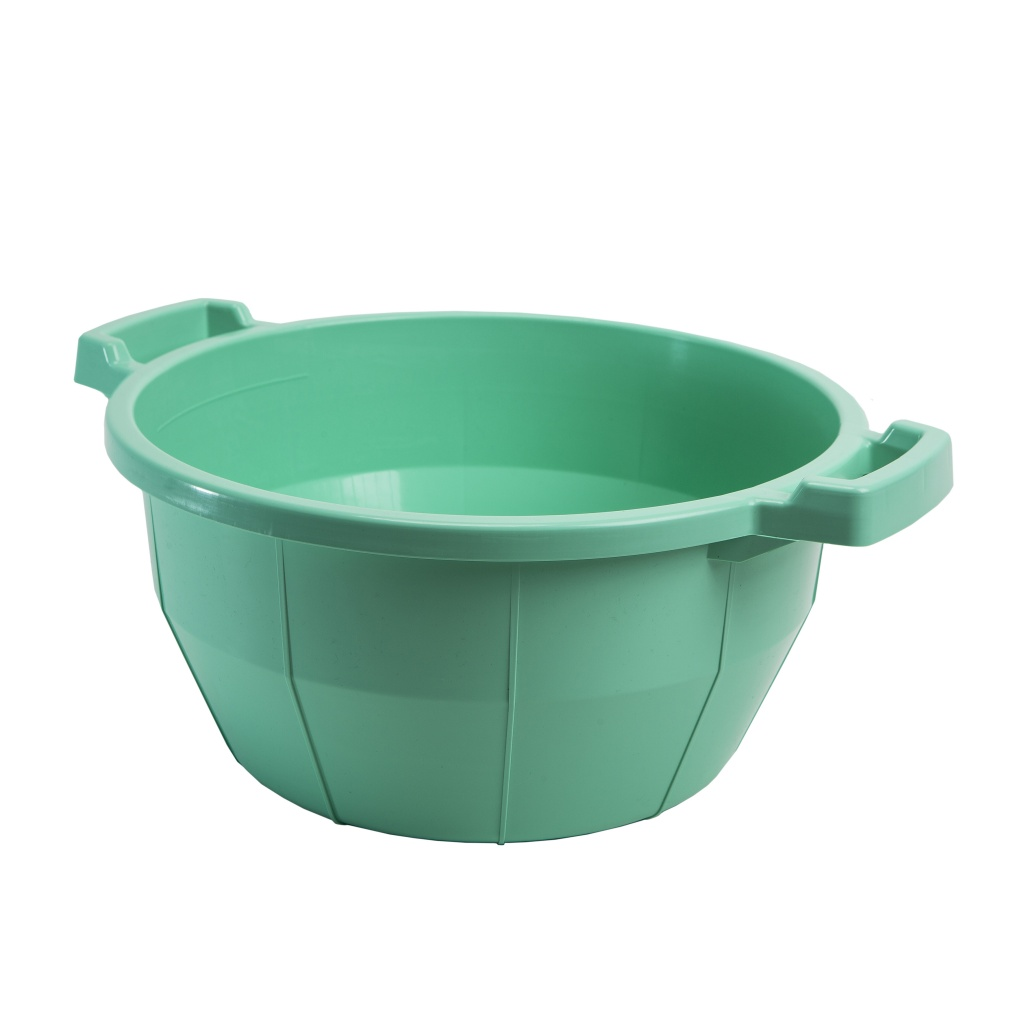 Тазик круглый пластиковый, объем 19 л, цвет зеленый. Практичный и вместительный тазик станет незаменимой вещью в вашем доме