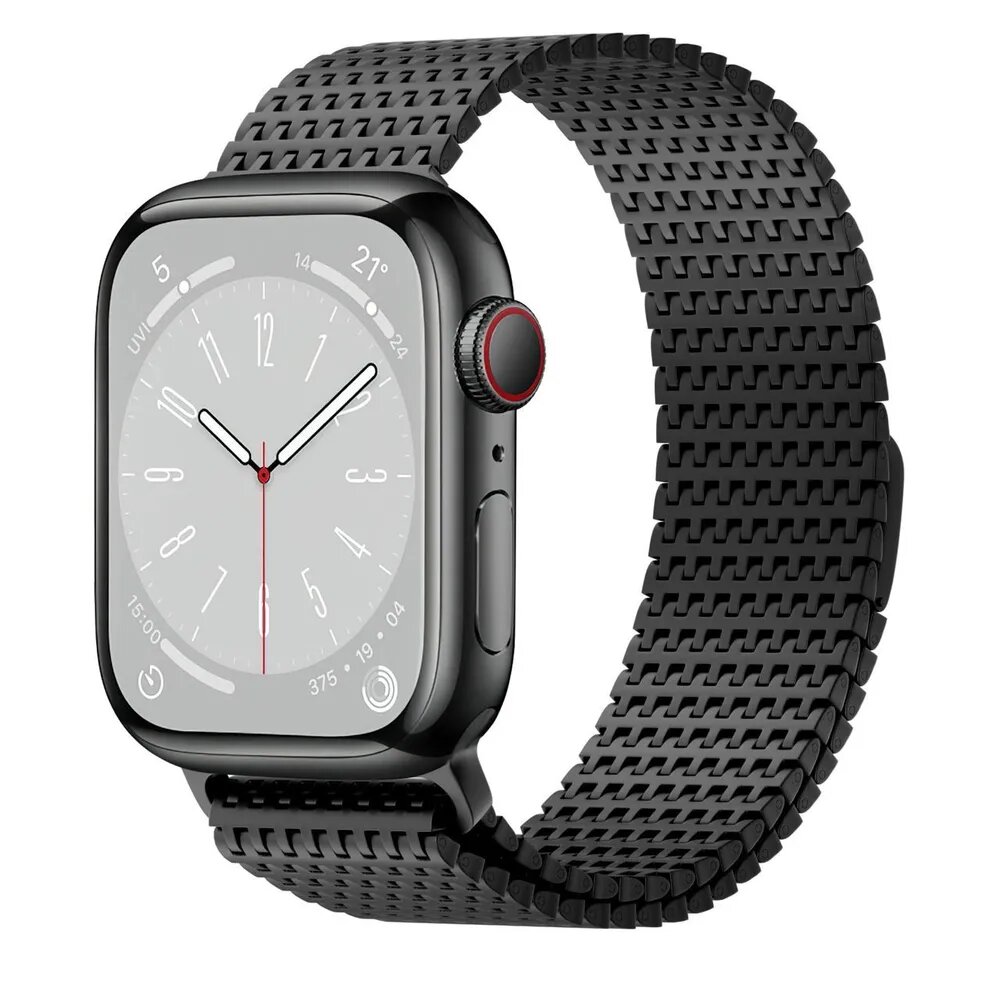 Ремешок металлический на магнитах Wiwu Domino Watch Band 42/44/45/49 mm Black