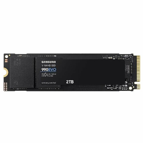 Samsung накопитель Samsung SSD 2Tb 990 EVO M.2 MZ-V9E2T0BW NVMe 2.0, PCIe 4.0 x4, V-NAND TLC
