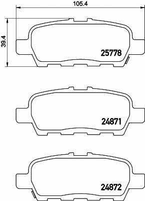 Колодки дисковые задние для nissan murano/x-trail/qashqai 1.6-3.5 infiniti fx35 03 Textar 2577801