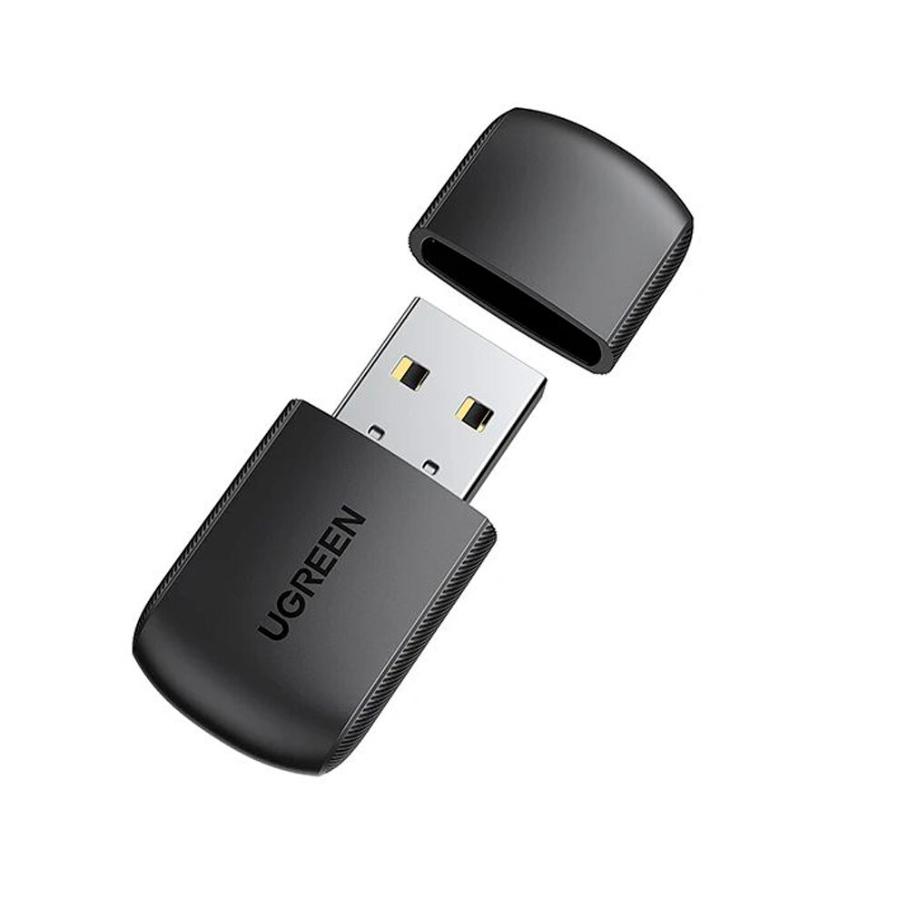 Адаптер двухдиапазонный UGREEN CM448 (20204) AC650 11ac Dual-Band Wireless USB Adapter. Цвет: черный