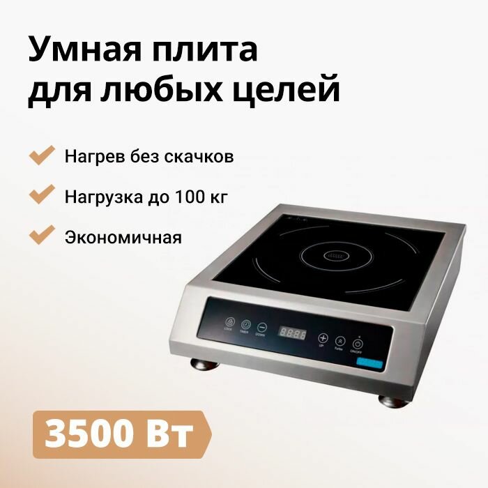 Плита индукционная Iplate 3500 Alina настольная для самогоноварения, кухонная, 3500 вт