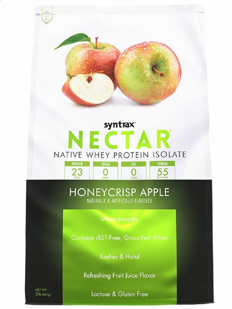 Изолят сывороточного протеина Syntrax Nectar хрустящее яблоко 907 гр.
