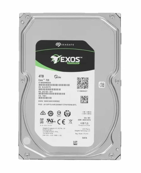 Внутренний HDD диск SEAGATE Exos 7E8 4TB, SATA3, 3.5" (ST4000NM000A)