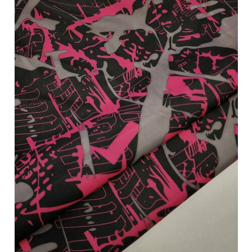 Ткань плащевая с водонепроницаемой пропиткой (дюспо), принт розовый, 100*150см ткань плащевая стежка ширина 150 см цвет светло розово бежевый