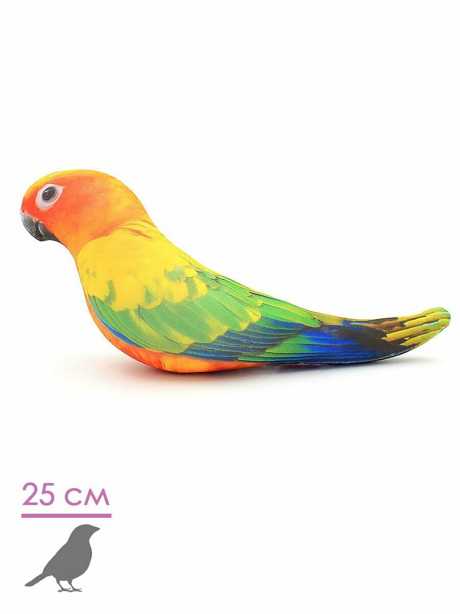 Мягкая игрушка-антистресс Попугай цветной 25 см