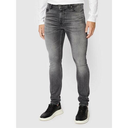 Джинсы GUESS, размер 36/34 [JEANS], серый джинсы зауженные guess размер 36 34 серый