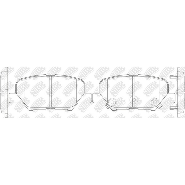 Колодки тормозные дисковые Nibk PN25003, 4 шт