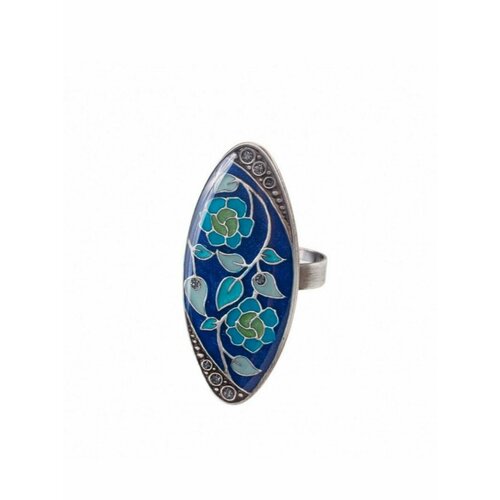 фото Кольцо clara bijoux, размер 17.5, голубой
