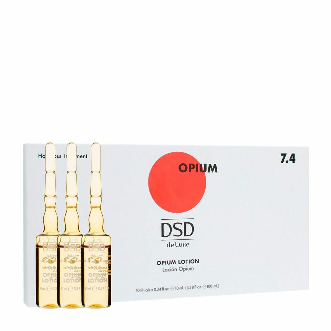 Dixidox de Luxe 7.4 Opium Lotion - Лосьон Опиум для волос 10 ампул по 10 мл