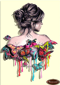 Папертоль Магия Хобби «Девушка в бабочках», 19х26 см