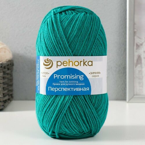 Пряжа Перспективная 50 мериносовая шерсть 50 акрил 270м100гр 1407-Изумрудный город 454₽