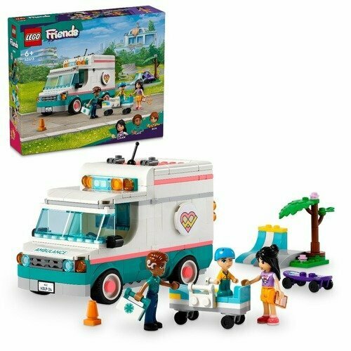 Конструктор LEGO Friends 42613 Машина скорой помощи городской больницы Хартлейк набор доктора чемоданчик машина скорой помощи