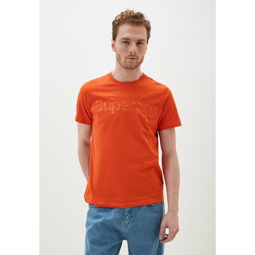 Футболка Superdry TONAL EMBROIDERED LOGO T SHIRT, размер 2XL, оранжевый