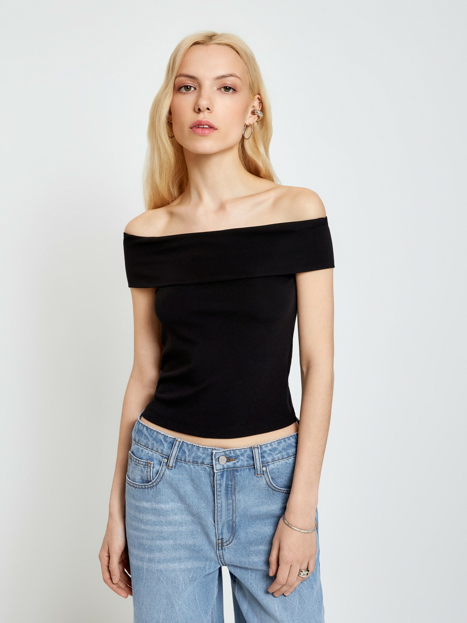 фото Блузка с коротким рукавом CONCEPT CLUB Deanna черный Женский S размер