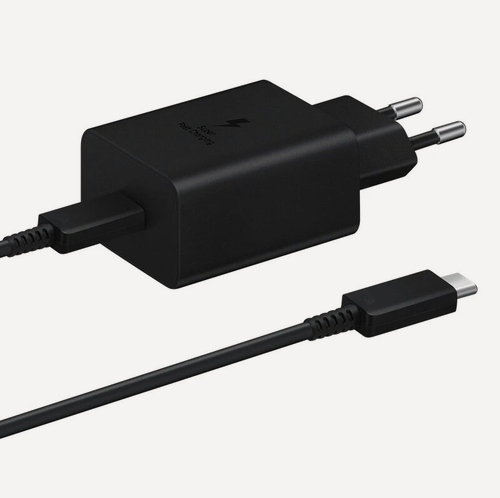 Изображение товара Быстрая зарядка для Samsung 45 Вт с кабелем (USB Type-C-USB Type-C) / Black