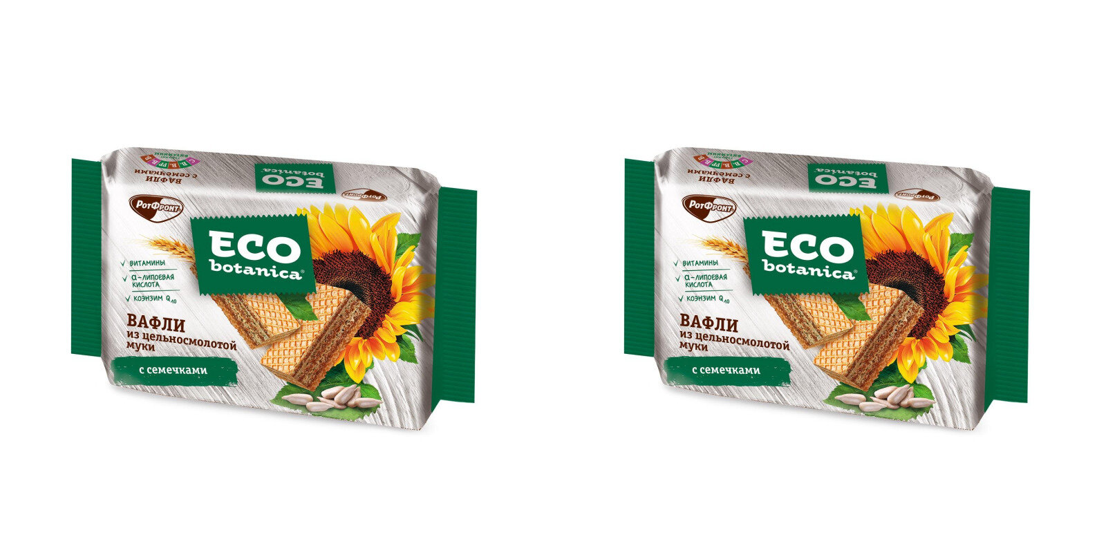 Eco Botanica Вафли Из цельносмолотой муки с семечками, 145 г, 2 уп