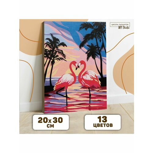 Картина по номерам на холсте с подрамник картина по номерам leo фламинго на холсте на подрамнике