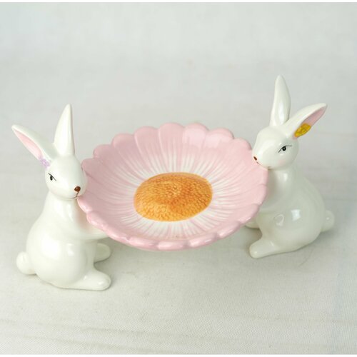 Подставка для украшений Country Artists, 13.5х25.5 см, белый, розовый