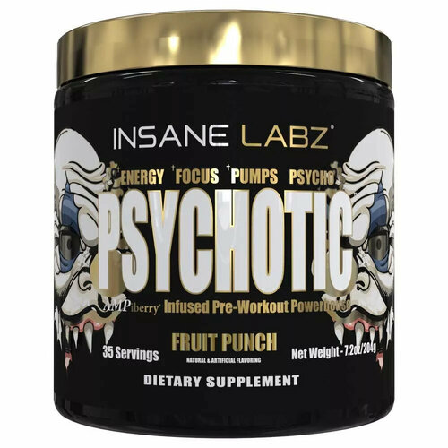Insane Labz Psychotic Gold 35 порций (Фруктовый пунш)