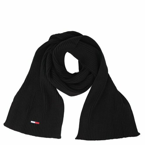 Шарф TOMMY HILFIGER, черный stylish scarf korean version scarf all match winter knitted scarf comfortable warm scarf plaid scarf warm decorative scarf