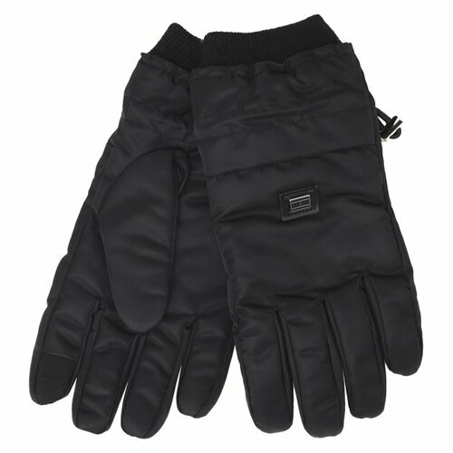 Перчатки TOMMY HILFIGER, размер S/M, черный перчатки tommy hilfiger размер s m черный