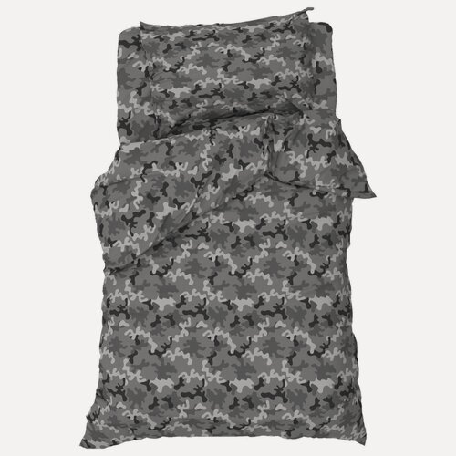 Изображение товара Постельное белье детское Этель "Military gray" 1.5 спальное, наволочка 50х70 см, 100% хлопок