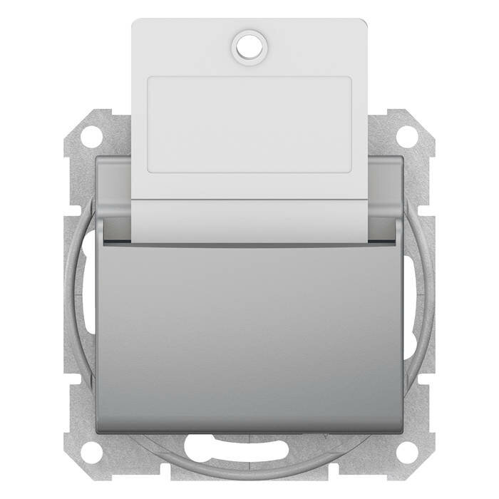 Sedna SDN1900160 Выключатель для ключ-карты (10 А, под рамку, скрытая установка, алюминий) Schneider Electric - фото №3