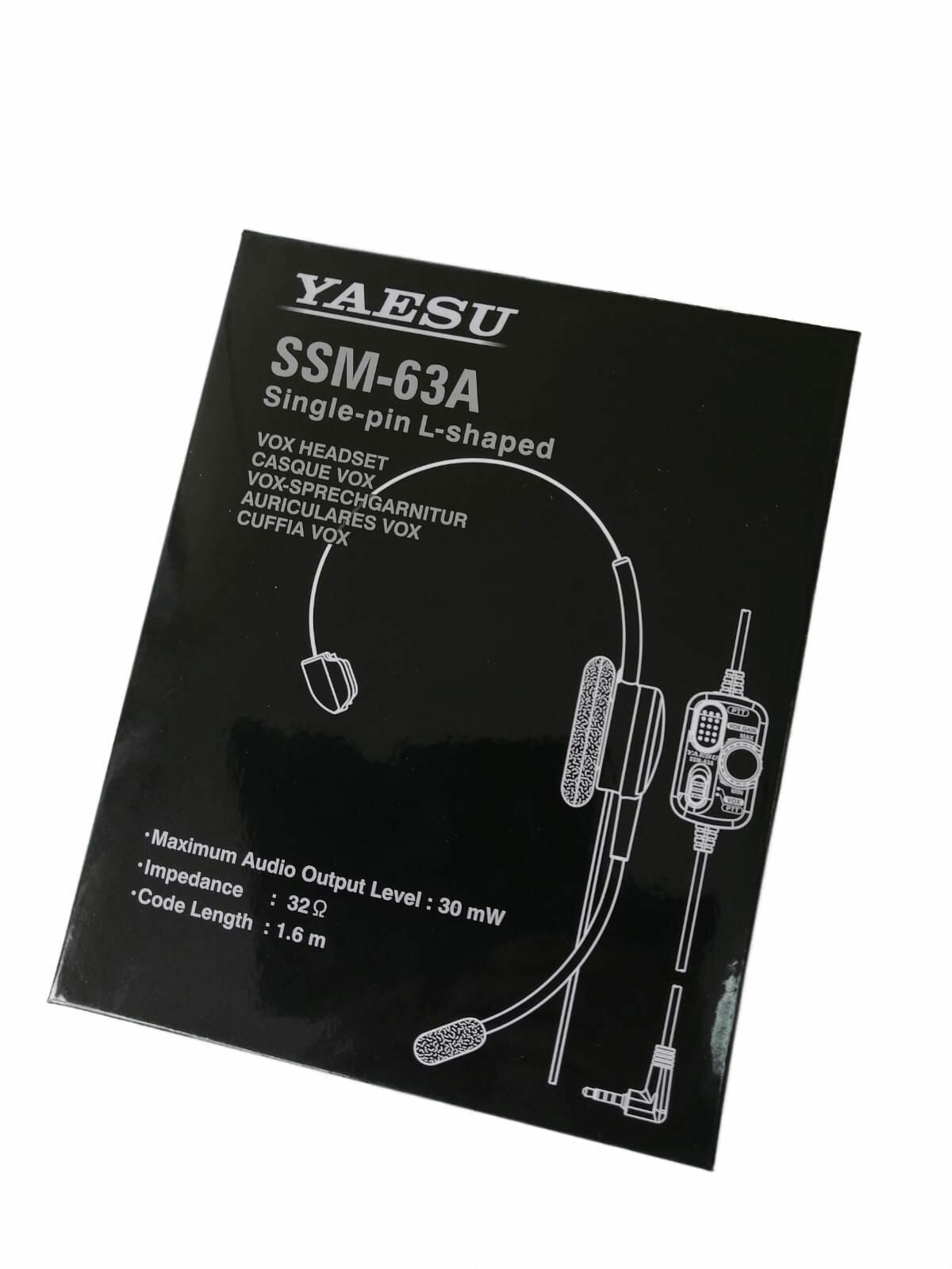 Микрофон YAESU VC-25 (SSM-63A) гарнитура с оголовьем и функцией VOX для радиостанций VX-3R/FT-60R/FT-250R/FT-2DR