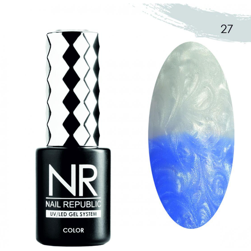 NAIL REPUBLIC, THERMO COLOR, Гель-лак, PEARL, №027, 10 мл nail republic гель лак thermo color 10 мл 602