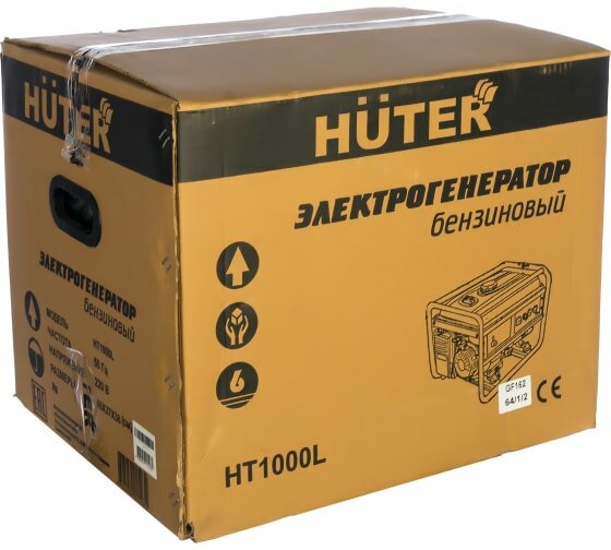 Генератор / Электрогенератор HT1000L Huter (бензин АИ-92, 1 кВт, 220 В, бак - 6 л, 23.6 кг)