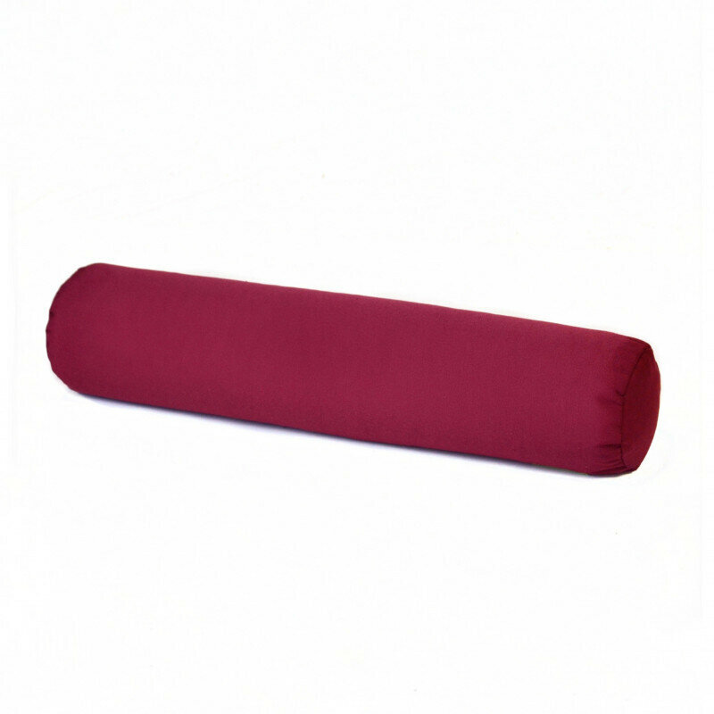 Валик для йоги Yogastuff классический 10*50 см (цвет - бордовый)