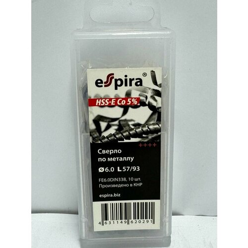 Сверла по металлу набор сверл по металлу Espira HSS-E Co 5 60х57х93 мм10шт 3099₽