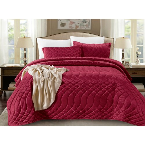 Велюровое Покрывало Танго Roxette евро размер 240х260 см 2 наволочки 50х70 см 7090₽