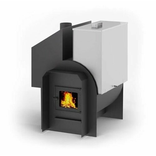 Печь для бани Сабантуй16-3D стекло с баком справа на 80л.