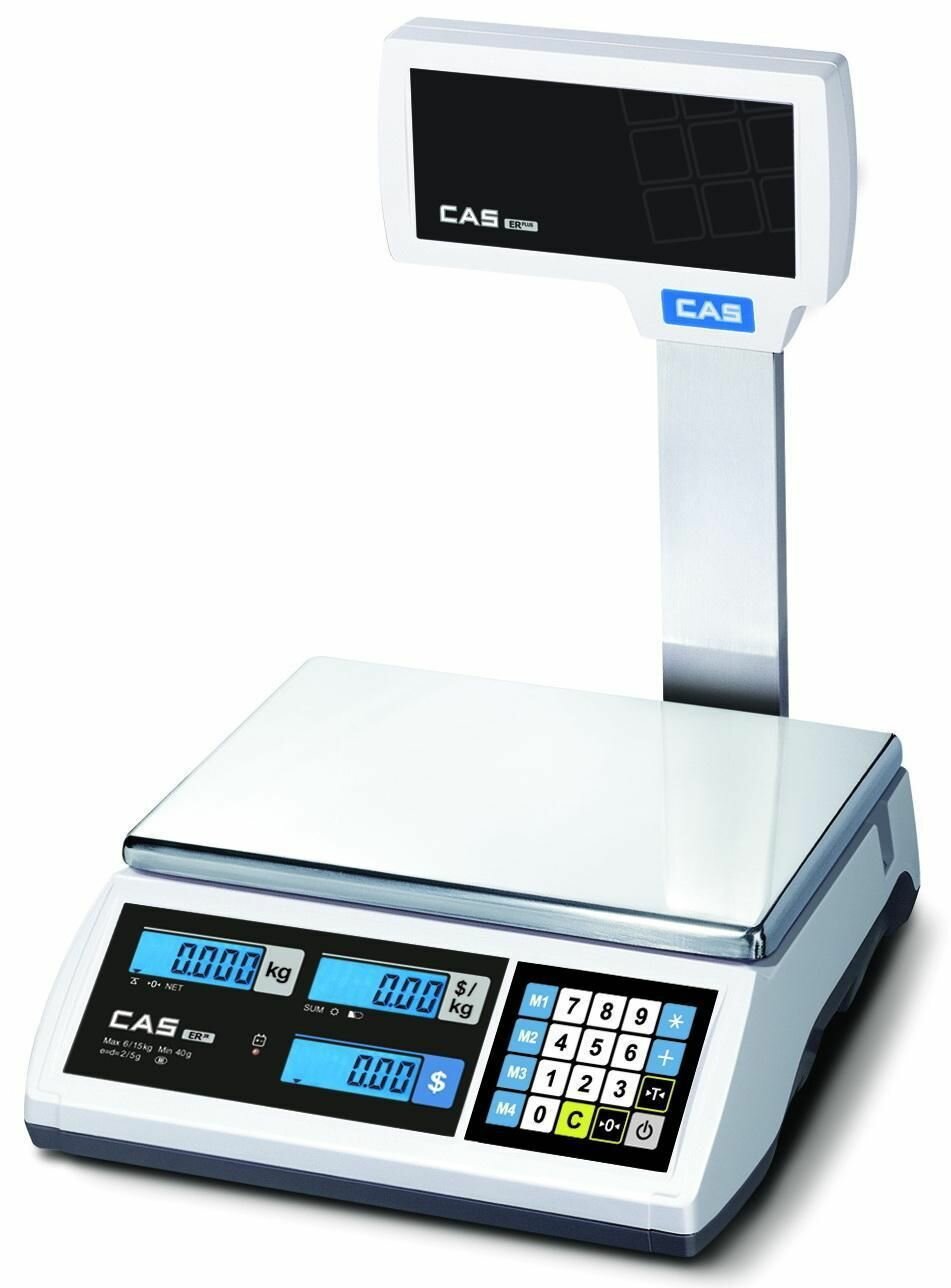 Весы торговые настольные электронные CAS ER JR-30CB, до 30 кг