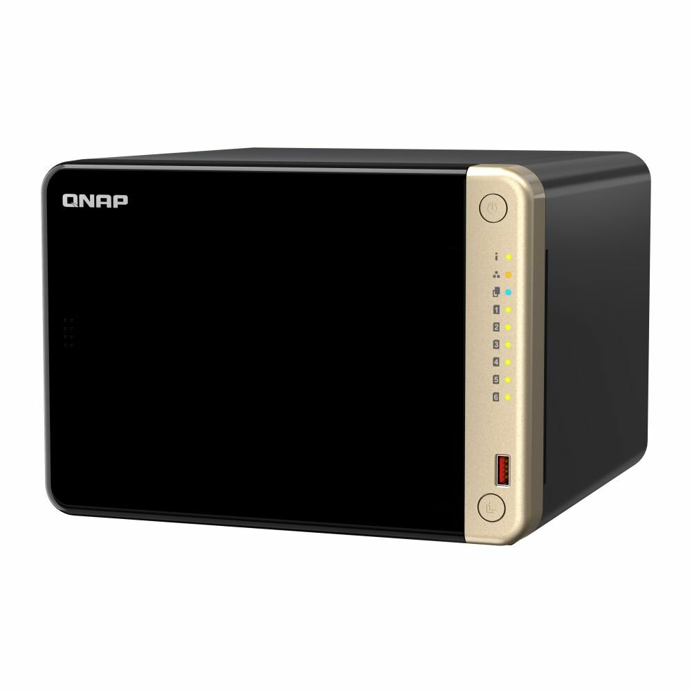 Сетевое хранилище NAS Qnap TS-664-8G черный - фото №6