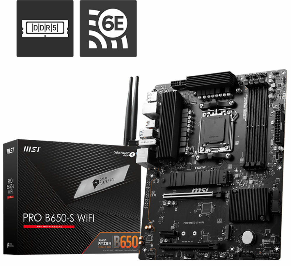 Материнская плата MSI PRO B650-S WIFI (AM5, ATX)