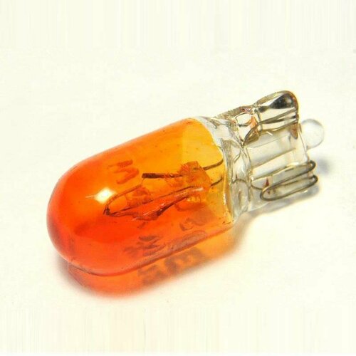 Лампа 12V WY5W W2.1x9,5d, TESLAFT, желтая, без цоколя, габарит, салон, поворот, 4631111142899