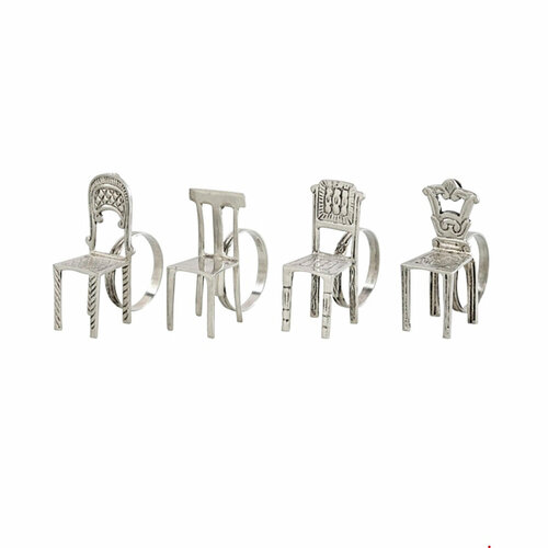 Набор из 4х колец для салфеток Hoff Interieur 2.7*6.5*7 см, 56490