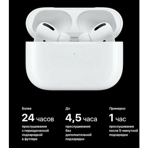 Беспроводные наушники AirPod Pro 2 USB-C белый Airoh С кейсом для зарядки комплектом амбушюр анимацией 432700₽