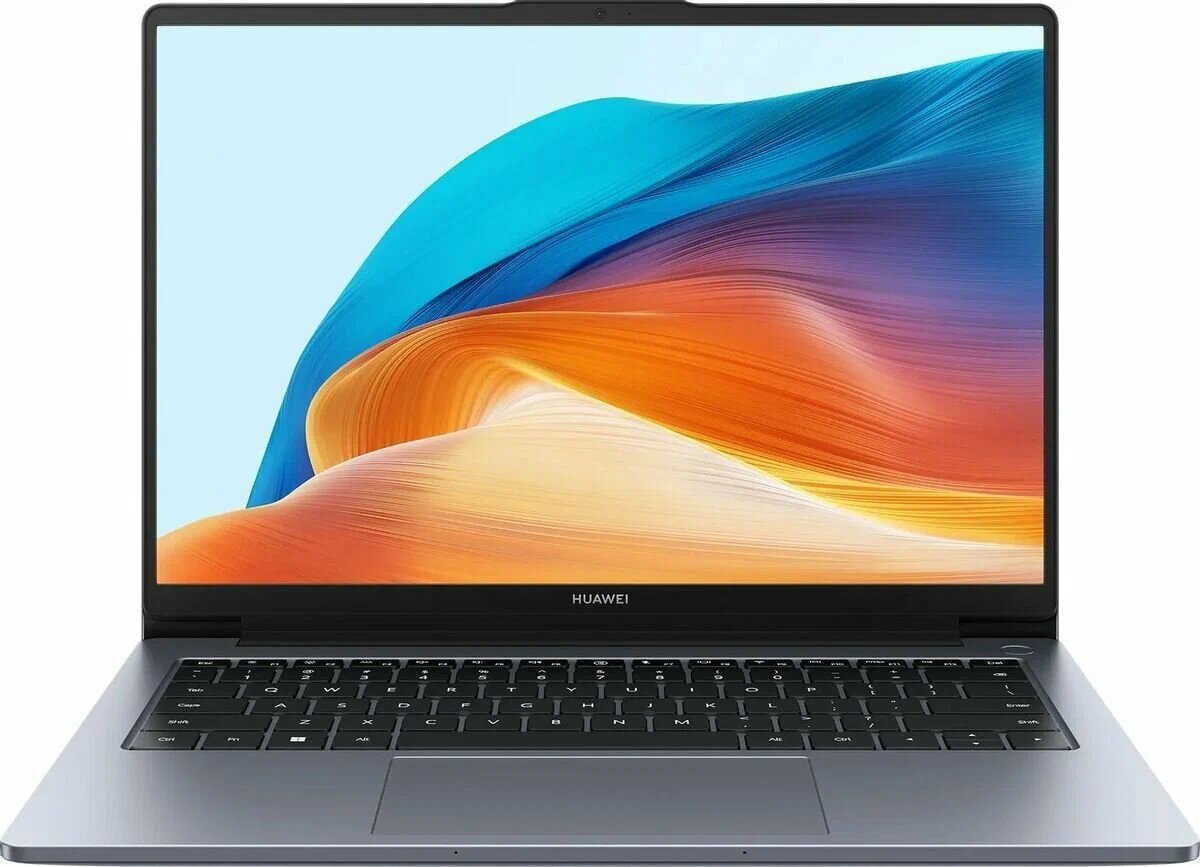 Ноутбук Huawei MateBook D 14 53013XFP, 14", 2024, IPS, Intel Core i5 12450H 2ГГц, 8-ядерный, 16ГБ LPDDR4x, 512ГБ SSD, Intel UHD Graphics, Windows 11 Home, серый космос