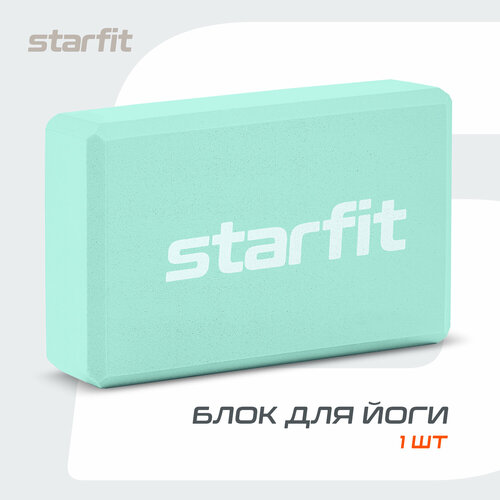 Блок для йоги Starfit Core YB-200 EVA мятный блок для йоги starfit core yb 200 eva 8cm purple pastel ут 00018927