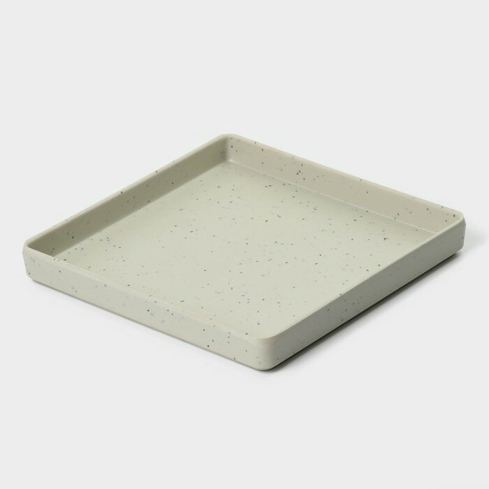 Блюдо сервировочное «Мрамор» 18.5×2.3 см серое