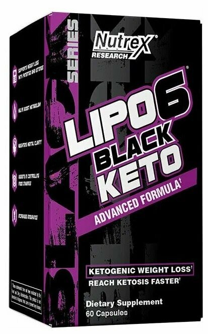 Nutrex жиросжигатель Lipo-6 Black Keto, 60 шт